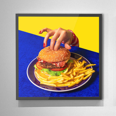 หน้าจอ LCD ความละเอียดสูงขนาด 22 นิ้วป้ายโฆษณาป้ายดิจิตอลสำหรับซูเปอร์มาร์เก็ต