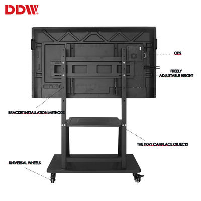 กระดานไวท์บอร์ดแบบโต้ตอบขนาด 65 นิ้ว 20 จุด IR ไวท์บอร์ดแบบโต้ตอบ LCD แบบมัลติทัช