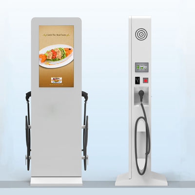 55 นิ้ว 500 nits ยานพาหนะไฟฟ้ากลางแจ้งสถานีชาร์จด่วนจอแอลซีดีเครื่องเล่นโฆษณา Bms แหล่งพลังงาน DDW-AD5501S