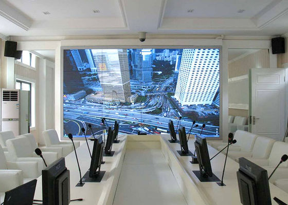 500nits สัญญาณสดใส LG ผนังวิดีโอ 4x4 จอแสดงผลหลายจอวิดีโอผนังในร่มนำ 3.5 มม