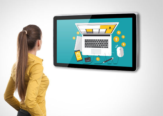 จอแสดงผล Lcd ขนาด 55 นิ้วเครือข่าย 1920x1080 ซอฟต์แวร์ที่กำหนดเอง 500nits DDW-AD5501W