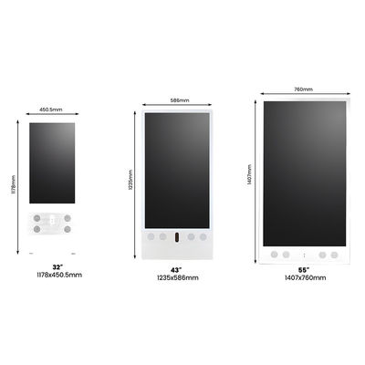 43 นิ้ว Outdoor Digital Signage พกพาและใช้แบตเตอรี่สําหรับการแก้ไขการโฆษณาที่มีประสิทธิภาพ