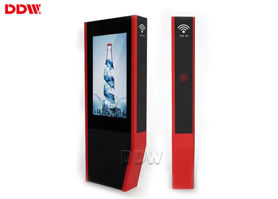 ชั้นยืน LED ป้ายป้ายดิจิตอล ด้านนอกจอสัมผัส 42 นิ้ว