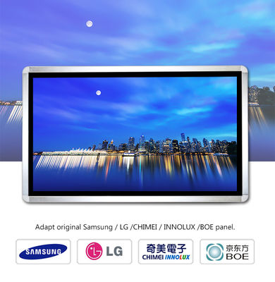 ตู้ติดผนังป้ายดิจิตอล 98 &#39;&#39; หน้าจอที่สามารถอ่านแสงแดด DDW-AD9801W อินพุต HDMI VGA