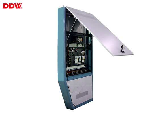 กันน้ํา สะอาดกลางแจ้งดิจิตอลป้ายพื้นยืนจอสัมผัส 55 " 3600 วัตต์