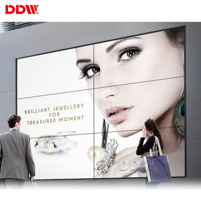 Commercial 55 Interactive Video Wall Touch Screen ความสว่าง 500 Nits DP Out 2 อินพุต HDMI