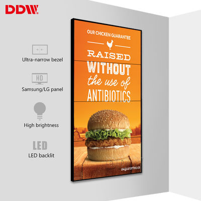 ผนังหน้าจอ LCD แบบติดผนังสาธารณะ RS-232 RJ45 Loop - วงจรจอ LCD Video Wall Display