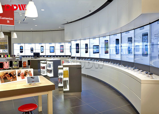 ผนังวิดีโอโค้งไร้รอยต่อ 55 นิ้วความกว้าง 3.5 มม. 1.07GB สีคอนทราสต์สูง