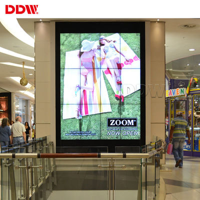 โฆษณา LCD Video Wall Display Digital ความสว่าง 500 Nits พร้อมพัดลมเสียงรบกวนต่ำ