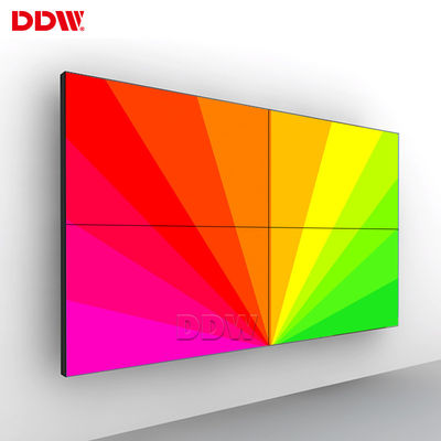 จอแสดงผล LCD Video Wall แบบฝาแคบพอร์ตสัญญาณหลากหลายอินพุตเอาต์พุต RS232