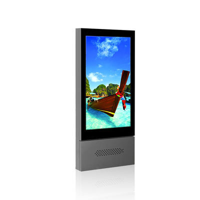 65 นิ้ว Outdoor All aluminum ความสว่างสูง Digital Signage