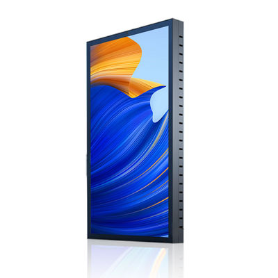 43 นิ้วกลางแจ้งทั้งหมดอลูมิเนียมติดผนังป้ายดิจิตอลความสว่างสูง