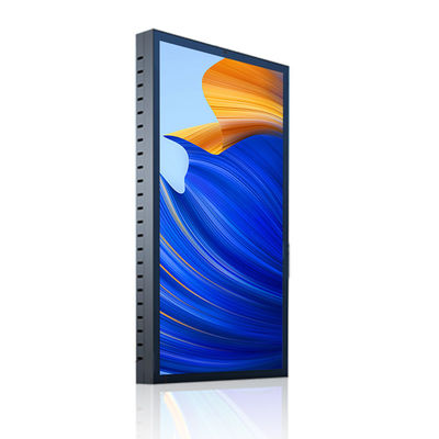 43 นิ้วกลางแจ้งทั้งหมดอลูมิเนียมติดผนังป้ายดิจิตอลความสว่างสูง