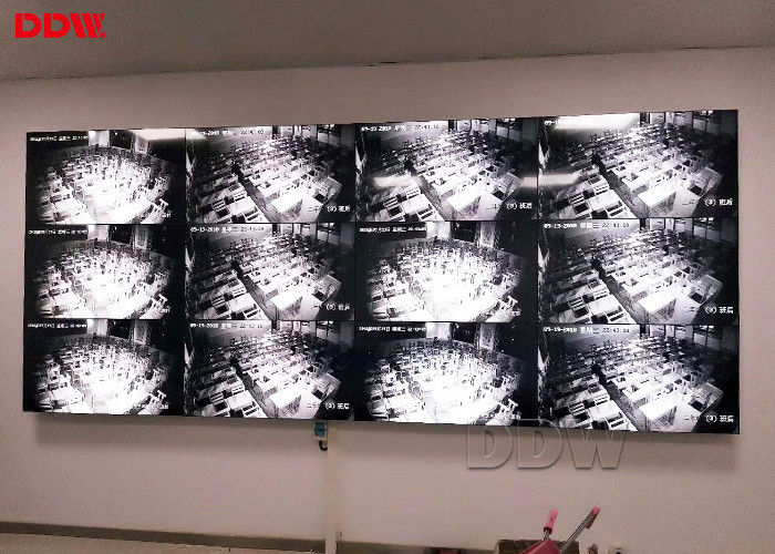 Narrow Bezel Indoor CCTV Video Wall Anti Glare Surface RS232 Control