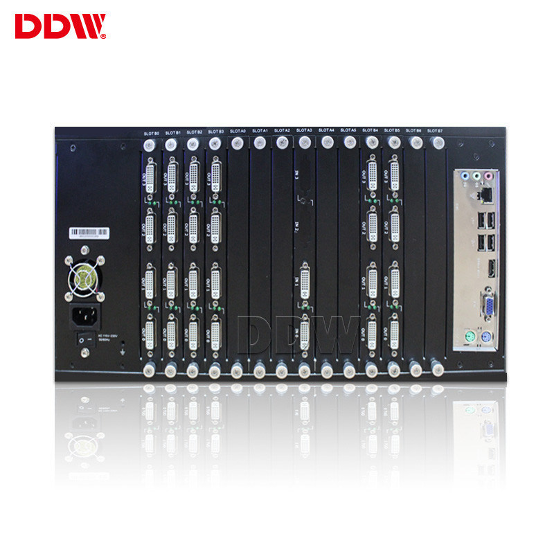 2-4 Split Screen IP Video Wall Scaler รองรับภาพหน้าจอขนาดใหญ่ตรึง RS232 LAN