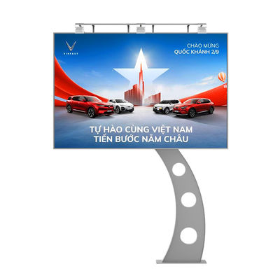 P6 8000nits เหล็ก IP65 กันน้ํา ดิจิตอลอิเล็กทรอนิกส์โฆษณาภายนอก LED โบลบอร์ด