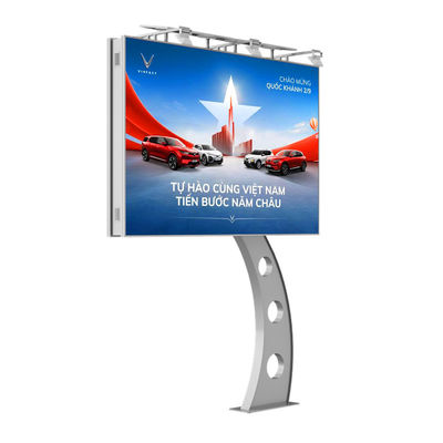 P6 8000nits เหล็ก IP65 กันน้ํา ดิจิตอลอิเล็กทรอนิกส์โฆษณาภายนอก LED โบลบอร์ด