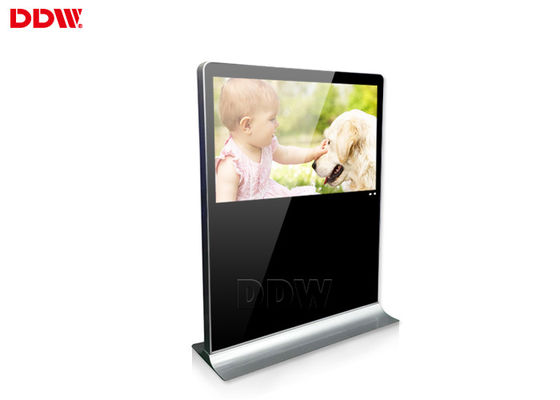 65 นิ้วสัมผัสยืนอยู่คนเดียวป้ายดิจิตอลแสดงผลโฆษณา lcd ภูมิทัศน์