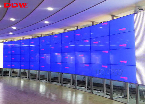 55 นิ้วผนังวิดีโอโค้ง LG 1920x1080 ความละเอียดสูง 3.5 มม. ไร้รอยต่อฝาโค้งทีวี 500nits DDW-LW550HN11