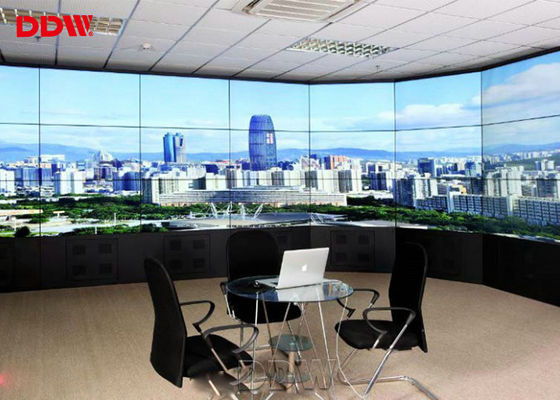 ผนังวิดีโอ LCD แบบโค้ง MEGA DCR, 500 Nits LED Backlit ผนังแสดงผลโค้ง 5.3 มม